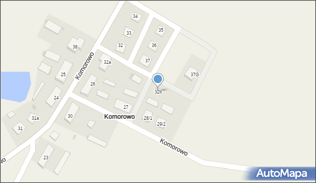 Komorowo, Komorowo, 32b, mapa Komorowo