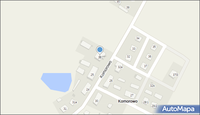 Komorowo, Komorowo, 38, mapa Komorowo