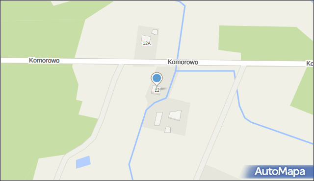 Komorowo, Komorowo, 12, mapa Komorowo