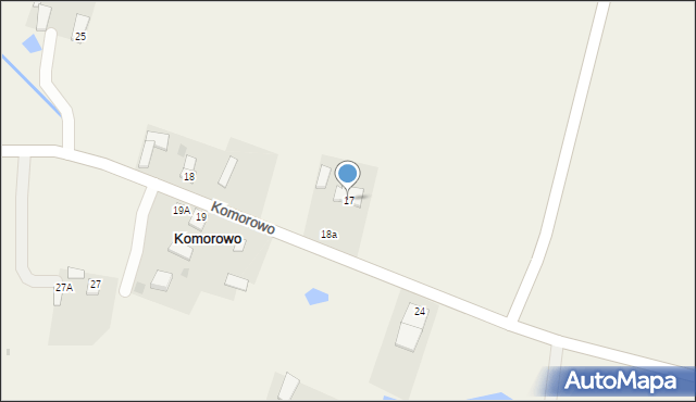 Komorowo, Komorowo, 17, mapa Komorowo