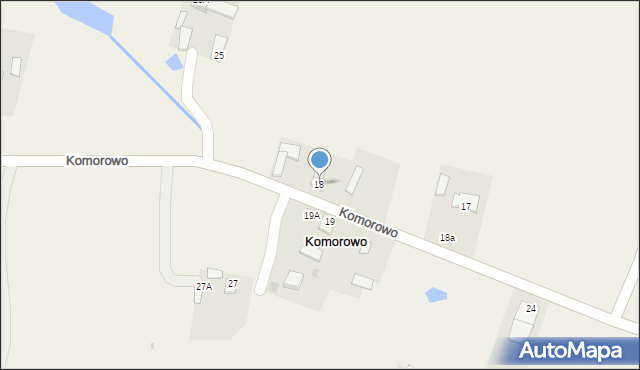 Komorowo, Komorowo, 18, mapa Komorowo