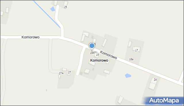 Komorowo, Komorowo, 19A, mapa Komorowo