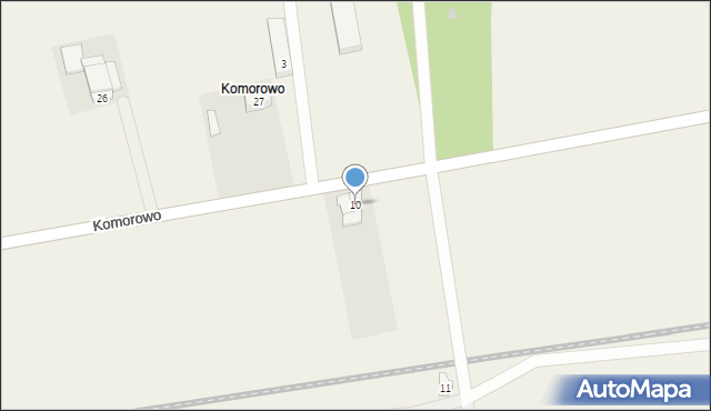 Komorowo, Komorowo, 10, mapa Komorowo