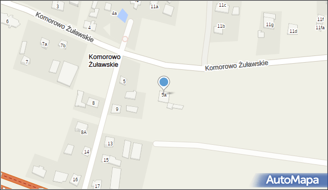 Komorowo Żuławskie, Komorowo Żuławskie, 5a, mapa Komorowo Żuławskie