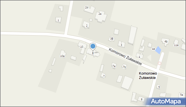 Komorowo Żuławskie, Komorowo Żuławskie, 6, mapa Komorowo Żuławskie