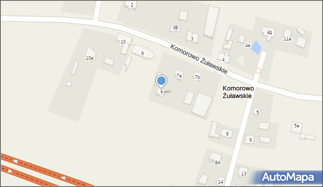 Komorowo Żuławskie, Komorowo Żuławskie, 7, mapa Komorowo Żuławskie