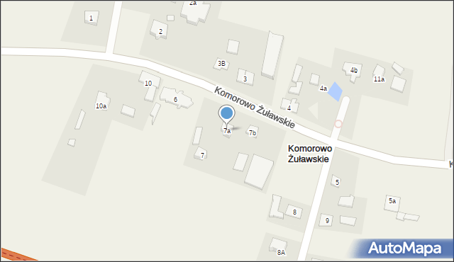 Komorowo Żuławskie, Komorowo Żuławskie, 7a, mapa Komorowo Żuławskie