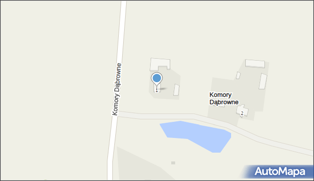Komory Dąbrowne, Komory Dąbrowne, 1, mapa Komory Dąbrowne