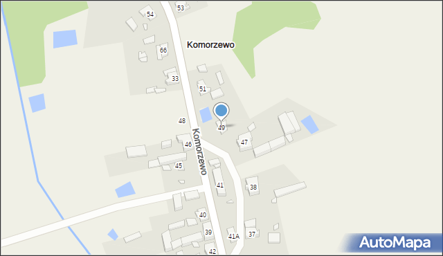 Komorzewo, Komorzewo, 49, mapa Komorzewo