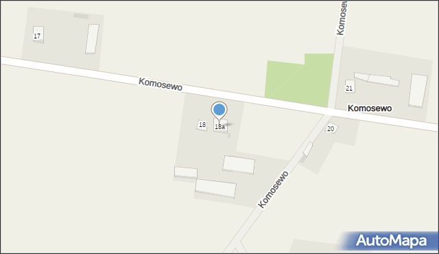 Komosewo, Komosewo, 18a, mapa Komosewo