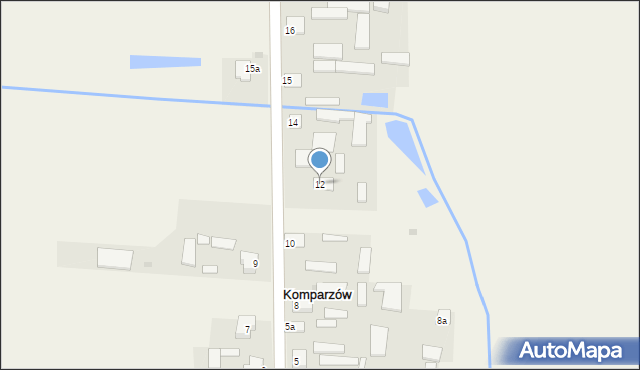 Komparzów, Komparzów, 12, mapa Komparzów