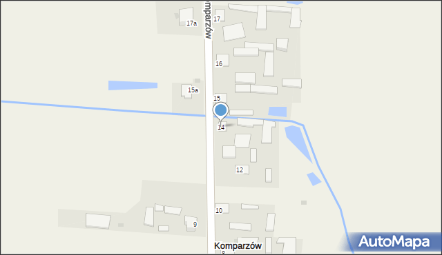 Komparzów, Komparzów, 14, mapa Komparzów