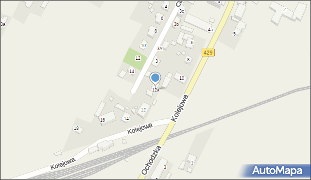 Komprachcice, Kolejowa, 12a, mapa Komprachcice