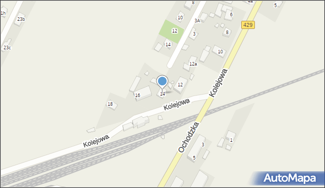 Komprachcice, Kolejowa, 14, mapa Komprachcice