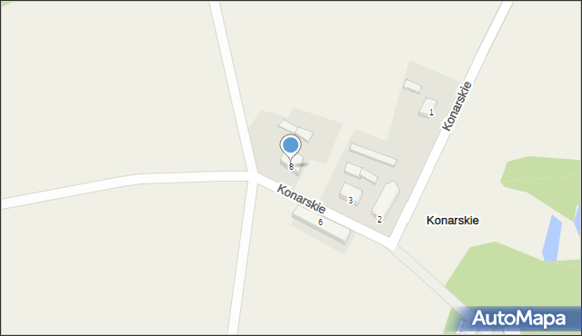 Konarskie, Konarskie, 8, mapa Konarskie