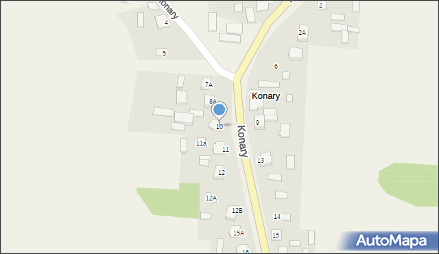 Konary, Konary, 10, mapa Konary