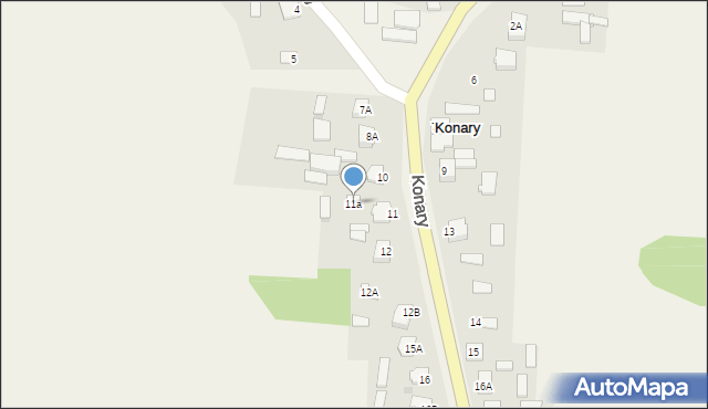 Konary, Konary, 11a, mapa Konary