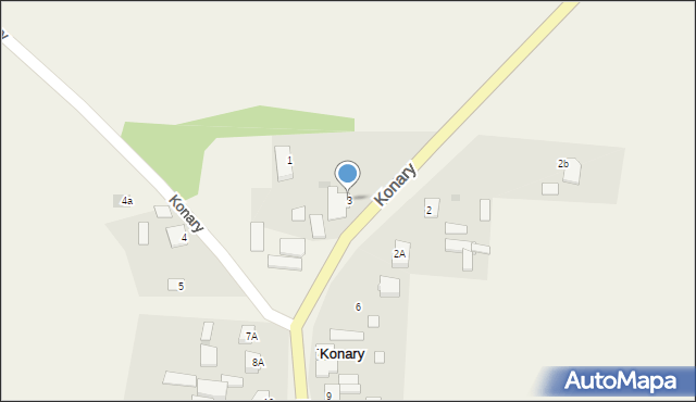 Konary, Konary, 3, mapa Konary