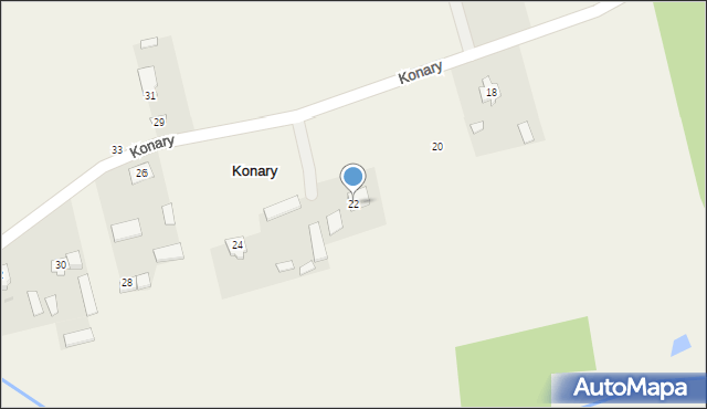 Konary, Konary, 22, mapa Konary