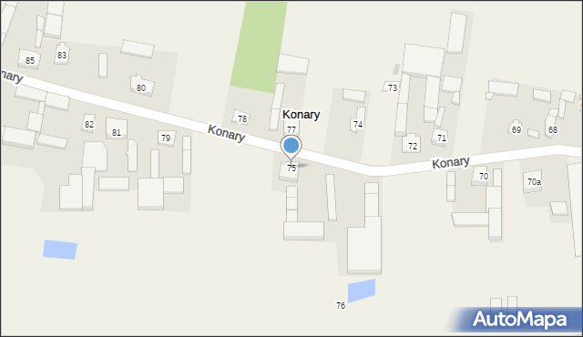 Konary, Konary, 75, mapa Konary