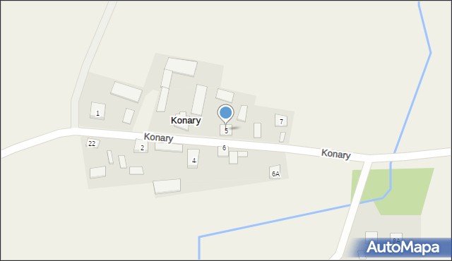 Konary, Konary, 5, mapa Konary