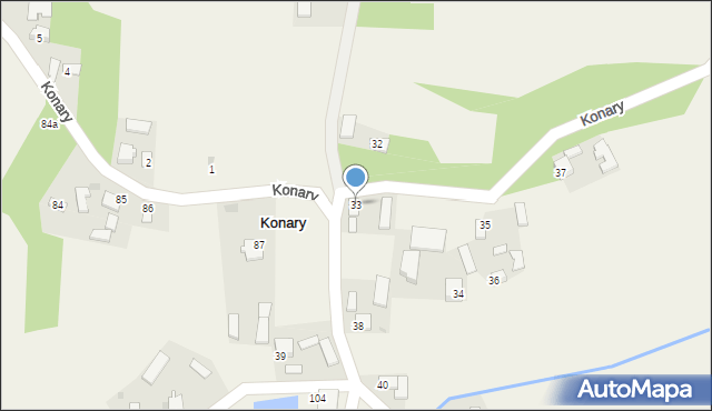 Konary, Konary, 33, mapa Konary