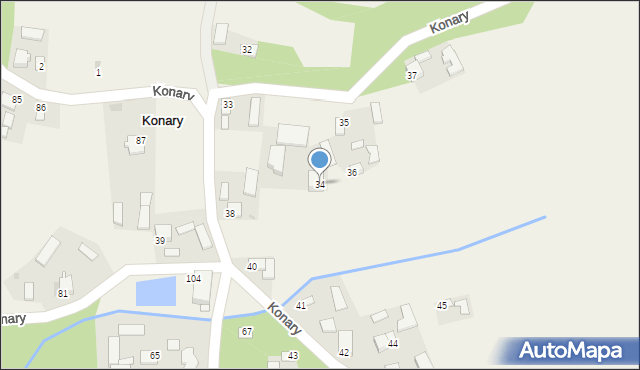 Konary, Konary, 34, mapa Konary