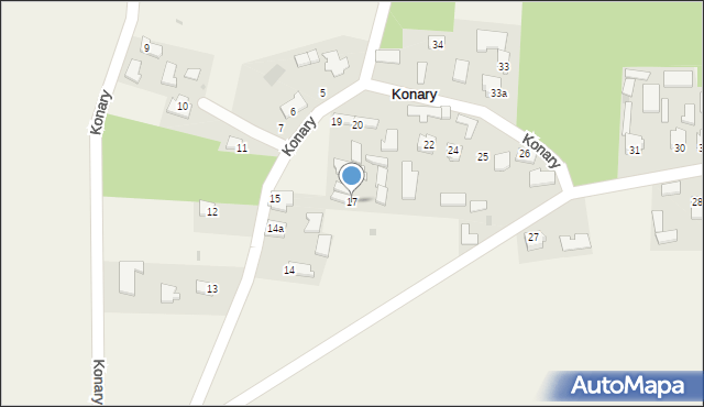 Konary, Konary, 17, mapa Konary