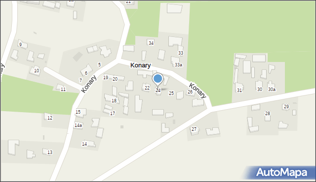 Konary, Konary, 24, mapa Konary