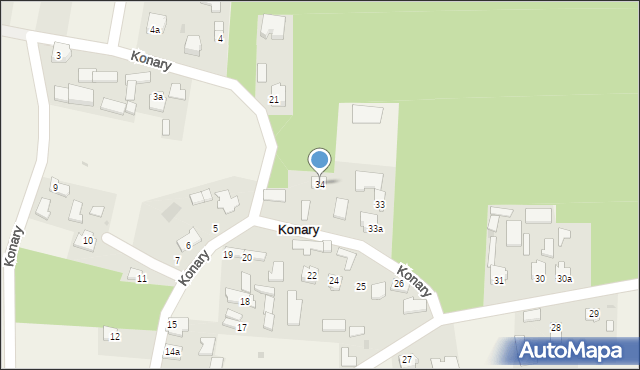 Konary, Konary, 34, mapa Konary