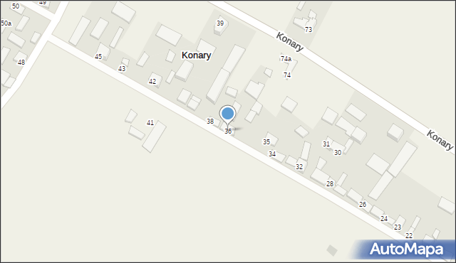 Konary, Konary, 36, mapa Konary
