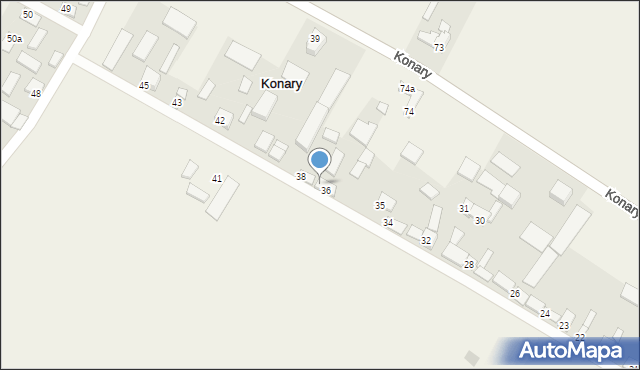 Konary, Konary, 37, mapa Konary