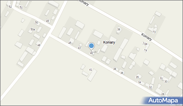 Konary, Konary, 42, mapa Konary