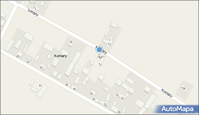 Konary, Konary, 74a, mapa Konary
