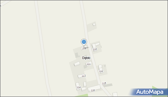 Konary, Konary, 109, mapa Konary