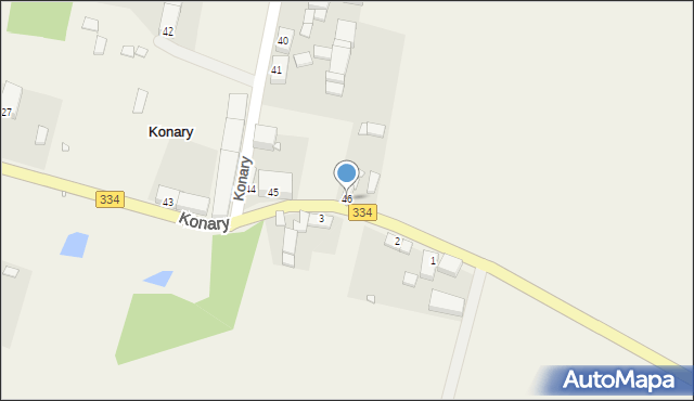 Konary, Konary, 46, mapa Konary