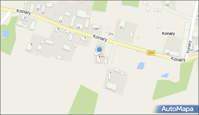 Konary, Konary, 5, mapa Konary