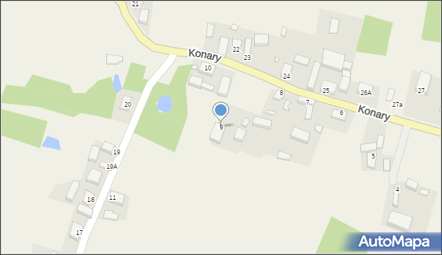 Konary, Konary, 9, mapa Konary