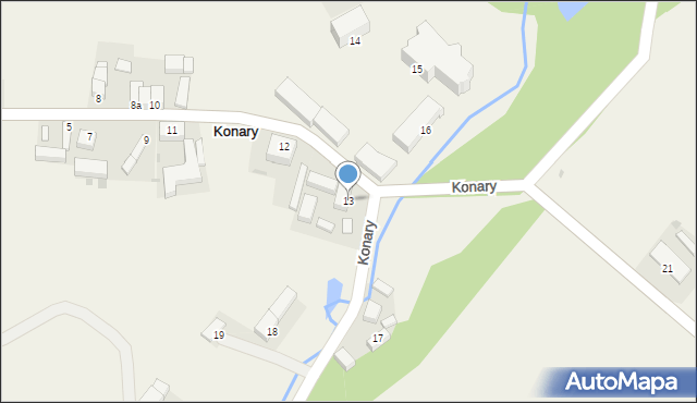 Konary, Konary, 13, mapa Konary