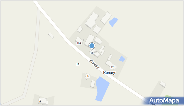 Konary, Konary, 16, mapa Konary