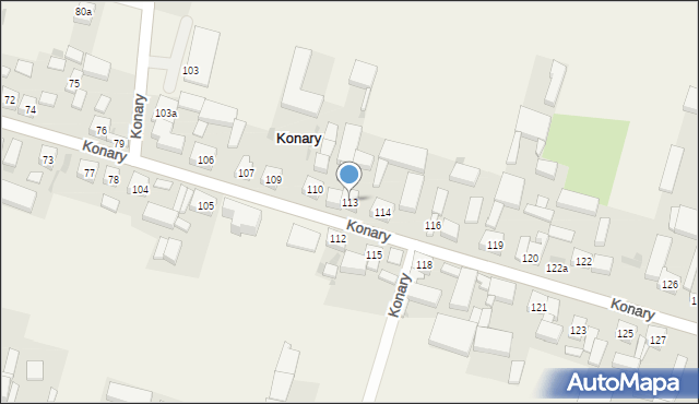 Konary, Konary, 113, mapa Konary