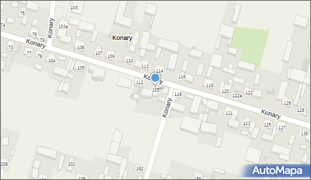 Konary, Konary, 115, mapa Konary