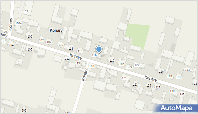 Konary, Konary, 117, mapa Konary