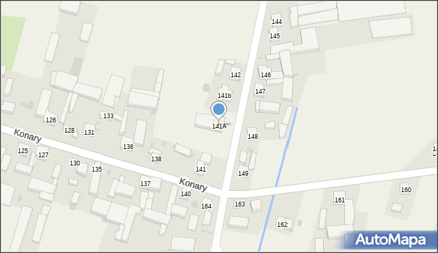 Konary, Konary, 141A, mapa Konary