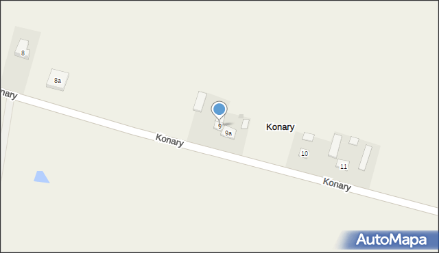 Konary, Konary, 9, mapa Konary