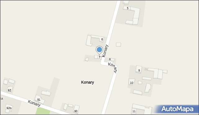 Konary, Konary, 7, mapa Konary