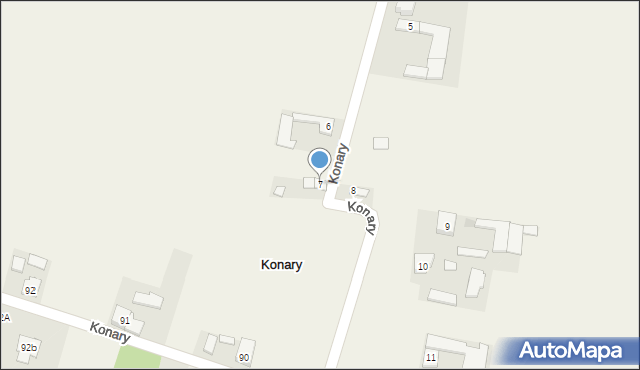 Konary, Konary, 7, mapa Konary