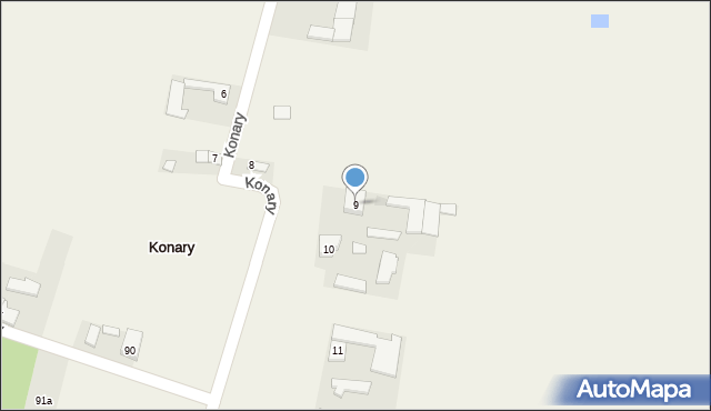 Konary, Konary, 9, mapa Konary