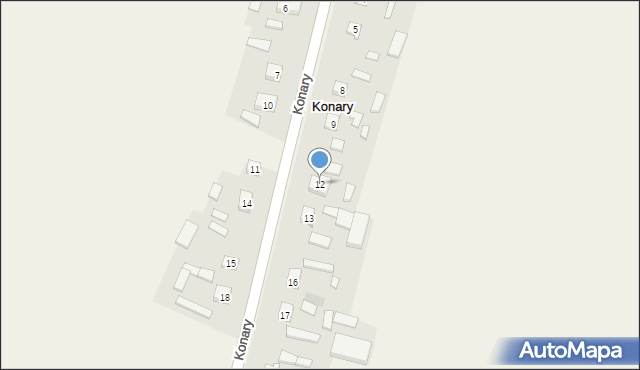 Konary, Konary, 12, mapa Konary