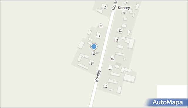 Konary, Konary, 15, mapa Konary